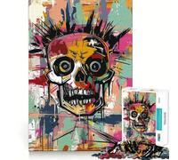 Rompecabezas de Arte Callejero con Calaveras y grafitis para Adolescentes, 1000 Piezas, Juguete Inteligente, Tiempo Libre, Corte preciso, Regalo de Temporada 50x75cm