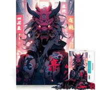 Rompecabezas de Arte Callejero con máscara Oni, 1000 Piezas para Adolescentes, Ideal para Relajarse y Disfrutar de Momentos tranquilos Corte Suave y Elegante (50x75cm)