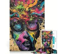 Rompecabezas de Arte Callejero psicodélico para Adolescentes, 1000 Piezas, Juguete Intelectual, Escape Relajante, Corte de Calidad, Regalo de Temporada (50x75cm)