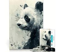 Rompecabezas de Arte con diseño de Panda para Adultos, 1000 Piezas, Juguete para concentrarse y Relajarse, Bordes Ajustados, selección de Deseos de Papá Noel (50x75cm)