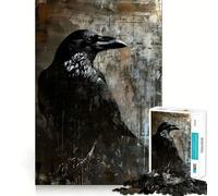 Rompecabezas de Arte contemporáneo The Raven de 1000 Piezas para Adultos Juguete Mental Relajante y Divertido Corte Premium Regalo de cumpleaños 38x52cm