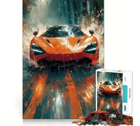 Rompecabezas de Arte de Autos Deportivos Naranjas de 1000 Piezas para Adolescentes Desarrolla la Mente y Divierte a Toda la Familia Bordes precisos Regalo Memorable (50x75cm)