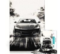 Rompecabezas de Arte de boceto de Coche de Carreras para Adultos, 1000 Piezas, Mejora la Memoria, relaja la Mente, Bordes Afilados, Regalo Elegante (50x75cm)
