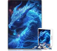 Rompecabezas de Arte de dragón de neón de 1000 Piezas para Adolescentes Juego Divertido de Aprendizaje Consciente Celebraciones alegres Tamaño 50x75cm