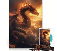 Rompecabezas de Arte de dragón neón para Adolescentes, 1000 Piezas, Juguete de Tren lógico, cómodo y Relajante, Corte Suave, Regalo para Festivales (38x26cm)