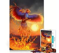 Rompecabezas de Arte de Fuego de la mitología del fénix para Adultos, 1000 Piezas, lógica Clara, Juguete, pasatiempo Tranquilo, Corte Perfecto, Regalo Elegante (50x75cm)