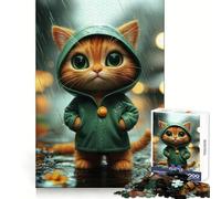 Rompecabezas de Arte de Gatos otoñales para Adolescentes, 1000 Piezas, Bienestar Cerebral, interacción Suave, Cierre Perfecto, Regalo significativo (38x26cm)