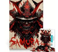 Rompecabezas de Arte de Guerreros samurái de 1000 Piezas para Adolescentes, Juguete de lógica Mental, Escape Tranquilo, Arte de Bordes Finos, Coleccionable (38x52cm)