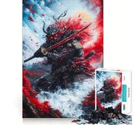 Rompecabezas de Arte de Guerreros samuráis de 1000 Piezas para Adultos Juguete Inteligente y Divertido Bordes Lisos Decoración de Pared (50x75cm)
