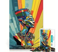 Rompecabezas de Arte de la Reina egipcia Nefertiti para Adultos, 1000 Piezas, Logic Boost Toy Group Joy Premium Edge, Sorpresa de cumpleaños (50x75cm)