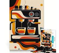 Rompecabezas de Arte de máquina de café Retro para Adultos, 1000 Piezas, Juguete para ejercitar la Mente, pasatiempo Tranquilo, diseño, Montaje, Regalo navideño (50x75cm)
