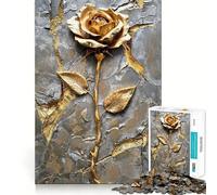 Rompecabezas de Arte de pétalos de Rosa Preciosos para Adolescentes, 1000 Piezas, Juego de lógica, pasatiempo para el hogar, Corte preciso, Regalo para Festivales 50x75cm