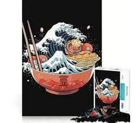 Rompecabezas de Arte de tazón de Ramen para Adultos, 1000 Piezas, desafío Mental, Juguete de Ocio Suave, Corte preciso, Regalo Memorable (38x26cm)