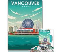 Rompecabezas de Arte de Vancouver, Canadá, 1000 Piezas para Adolescentes, Juego de Preguntas, decoración de Pared, cumpleaños y Navidad, 50x75cm