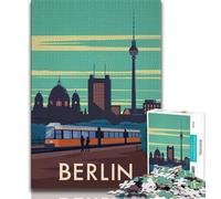 Rompecabezas de Arte de Viaje de Berlín, Alemania, para Adultos, 1000 Piezas, Juego Familiar antiestrés, desafío difícil, Regalo de Amigo Secreto, 50x75cm