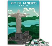 Rompecabezas de Arte de Viaje de Río de Janeiro de 1000 Piezas para Adultos, Juguete Educativo Intelectual descompresor, Juego Educativo para cumpleaños y Navidad, 1000 Piezas (50x75cm)