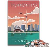 Rompecabezas de Arte de Viaje de Toronto, Ontario, para Adultos y Adolescentes, Juegos educativos, decoración del hogar, Regalo de cumpleaños, Arte Mural, 2000 Piezas (70x100cm)