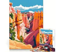 Rompecabezas de Arte de Viaje del Cañón Bryce,1000 Piezas para Adolescentes Desarrolla la Capacidad de razonamiento,es Relajante Momentos de Ocio Un Regalo entrañable (38x52cm)