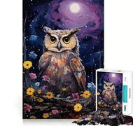 Rompecabezas de Arte de Vida Silvestre con búhos, 1000 Piezas para Adolescentes, Juguete cognitivo, pasatiempo Relajante, Borde Premium, Lista de Deseos de Santa Claus (50x75cm)