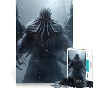 Rompecabezas de Arte Decorativo de Cthulhu de Invierno 1000 Piezas para ejercitar la Memoria con Bordes Lisos y Encaje Forma Divertida de llenar Las Horas Libres (38x26cm)
