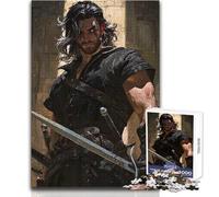 Rompecabezas de Arte Digital de Guerrero con Espadas para Adolescentes, 1000 Piezas, resolución de Problemas, Educativo, Divertido, Maravilloso y reflexivo, opción de Regalo, tamaño 38x26cm