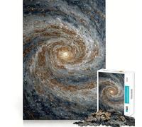 Rompecabezas de Arte Digital Galaxia arremolinada para Adolescentes, 1000 Piezas, Mejora la Memoria, Disfruta de la Lectura Lenta, Bordes limpios, 38x52cm