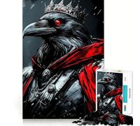 Rompecabezas de Arte Digital Raven King para Adolescentes, 1000 Piezas, colección de Arte con Corte nítido, para Relajarse y calmar (38x52cm)