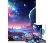 Rompecabezas de Arte Espacial de 1000 Piezas para Adolescentes Fortalece la Memoria, Calma, relaja, Bordes Suaves Regalo increíble (38x52cm)