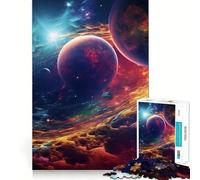 Rompecabezas de Arte Espacial difícil para Adultos, 1000 Piezas, Rompecabezas Mental, Arte Relajante, (38x52cm)