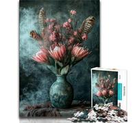 Rompecabezas de Arte Floral de 1000 Piezas para Adolescentes, un desafío difícil para aliviar el estrés, decoración única para el hogar y Regalos, 75x50cm