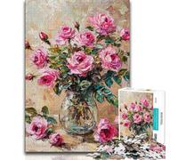 Rompecabezas de Arte Floral para Adolescentes, 1000 Piezas, un Juego desafiante y Familiar con Piezas de Formas aleatorias Totalmente entrelazadas, 75x50cm