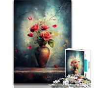 Rompecabezas de Arte Floral para Adultos y Adolescentes, un Juego desafiante y Familiar, Toda la Familia, 50x75cm