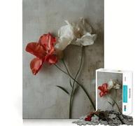 Rompecabezas de Arte fotográfico con Flores para Adolescentes, 1000 Piezas Refuerza la Memoria Pasatiempo Tranquilo Borde de Calidad Regalo Festivo (38x26cm)