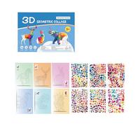 Rompecabezas de arte geométrico para niños preescolares, diseño temático, juguete de desarrollo de habilidades cognitivas, materiales de papel seguros, juguete educativo de entrenamiento cognitivo