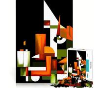 Rompecabezas de Arte geométrico visionario de 1000 Piezas Mejora la concentración Divertido Corte láser para un Ajuste Actividad para Compartir con Seres Queridos (38x52cm)