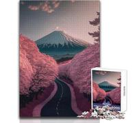 Rompecabezas de Arte japonés de cerezos en Flor para Adolescentes, 1000 Piezas, solución de Problemas, Educativo, Divertido, Maravilloso y considerado Regalo, tamaño 38x26cm