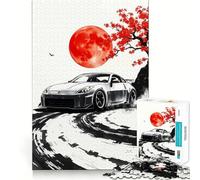 Rompecabezas de Arte japonés Nissan Z Drifting para Adultos, 1000 Piezas, Juguete para ejercitar la Mente, Divertido y Relajante, Regalo navideño (38x26cm)