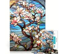 Rompecabezas de Arte japonés Sakura Bloom para Adultos, 1000 Piezas Fortalece la Memoria, Alivia la ansiedad, Bordes Suaves, cálida Sorpresa (38x26cm)