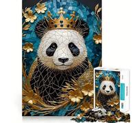 Rompecabezas de Arte Kintsugi de Panda para Adolescentes, 1000 Piezas, Juguete de lógica Resistente, diversión compartida, Bordes Transparentes, Regalo Encantador (38x26cm)