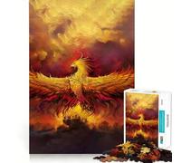 Rompecabezas de Arte mitológico del Ave fénix de 1000 Piezas para Adolescentes Refuerza la Memoria, Calma y relajación Bordes de Calidad (38x26cm)