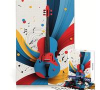 Rompecabezas de Arte Musical de violín de 1000 Piezas para Adultos Diversión Intelectual, distracción Relajante, Corte preciso, Regalo Original (38x52cm)