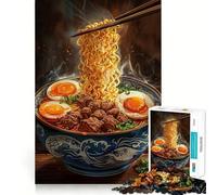 Rompecabezas de Arte neón de Ramen de Japón para Adolescentes, 1000 Piezas, Juego Mental, Juguete Relajante, Corte preciso, (50x75cm)