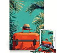 Rompecabezas de Arte para Equipaje de Viaje para Adultos, 1000 Rompecabezas, Habilidad analítica, Ocio, Escape, unión Perfecta, Regalo de Temporada (38x52cm)