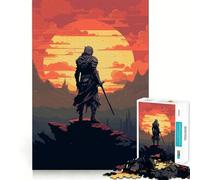 Rompecabezas de Arte pixelado de Guerrero paladín para Adultos, 1000 Piezas, fortalece la Memoria, Actividad para el hogar, Bordes limpios, Regalo Festivo (50x75cm)