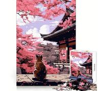 Rompecabezas de Arte pixelado de jardín Zen de Gatos,1000 Piezas,para Adolescentes Agudos para la Memoria,Momentos de relajación,Bordes limpios,un Bonito Regalo (38x52cm)