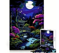 Rompecabezas de Arte pixelado Jardín Zen de Japón para Adultos,1000 Piezas,práctica de razonamiento,pasatiempo Relajante,Bordes Premium, Navidad (50x75cm)
