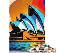 Rompecabezas de Arte Pop de la Ópera de Sídney, difícil de Resolver, 100% cartón Reciclado, Ideal para Mujeres y Hombres, Regalo del Día del Padre, 1000 Piezas (75 x 50 cm)