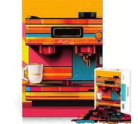 Rompecabezas de Arte Retro de máquina de café para Adolescentes, 1000 Piezas, Recuerdo, Mejora, Relajante, Divertido, decoración de Pared con Corte nítido (50x75cm)