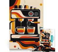 Rompecabezas de Arte Retro de máquina de café para Adultos, 1000 Piezas, Juego Mental, Juguete para aliviar la ansiedad, Arte de Corte preciso, Coleccionable (38x26cm)