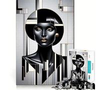 Rompecabezas de Arte robótico Metropolis para Adultos, 1000 Piezas, Juego de Habilidad, Tiempo en Familia, Arte de Corte preciso, Coleccionable (38x52cm)